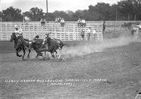 Heavy Henson Bulldogging Springfield Rodeo