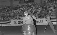 Rodeo clown Jon Taylor Bull fighting