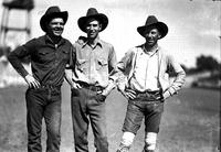 [Possibly Eddie Curtis, Ken Roberts, and unidentified cowboy]