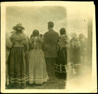 Blackfeet women in traditional clothing