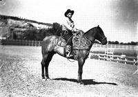 [Baylis Harris posed on horse]