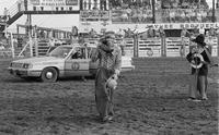 Rodeo clown Rick Young & Quail Dobbs specialty act