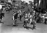 Indian Squaw and papoose-Parade Cheyenne 1938