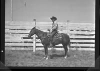 Ike Thommason on horse  (Posed)