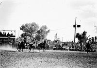 Jim Whiteman Bulldogging Dodge City Rodeo