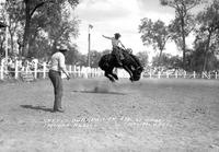 Skeets Dunafon on "King of Spades" Mandan Rodeo