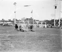 Earl Blevins Bulldogging Wichita Rodeo