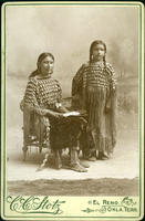 Laura Doanmoe with an Unidentified girl, both Kiowa