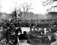 Presidents Taft and Wilson in automobile