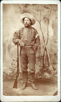 Frontiersman with a Whiney-Burgess-Morse lever-action repeating rifle