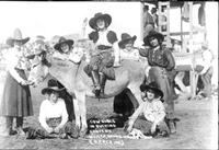 Cowgirls in bucking contest