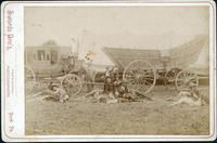 Wild west show wagon and stage coach