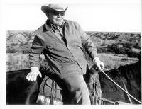 John V. Stevens on horseback