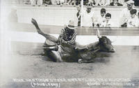 Mike Hastings Steer Wrestling, Tex Austins Rodeo, Chicago, 1926