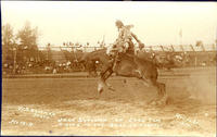 Jack Sundown on Long Tom riding in the bucking contest