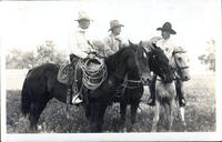 Three Cowboys on horses