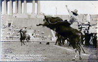 Clyde Kline on Bramah Tex Austin Rodeo Chicago, 1926