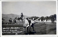 Bonnie MacKeril [sic] Trick Riding Lewiston Round-Up A.C.