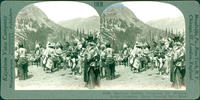 Blackfeet Indians preparing for medicine lodge ceremony. Glacier National Park, Mont.