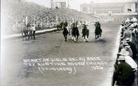 Start of Girls Relay Race Tex Austins Rodeo Chicago 1926