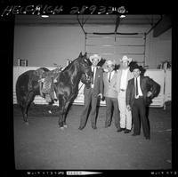 Jack Roddy with horse,  ?  ,  ?  ,  & Ronnie Rossen