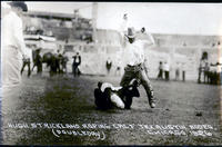 Hugh Strickland roping Calf Tex Austin Rodeo, Chicago, 1926