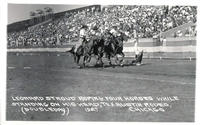 Leonard Stroud Roping Four Horses While Standing on His Head, Tex Austin Rodeo, Chicago, 1927