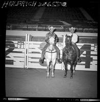 Walt Linderman & Jack Roddy on horses  (Scott & Jailbird)