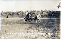 Jack Kerscher Bulldogging Pendleton Round-Up 1927