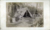 Man guarding the camp