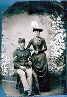 Indian Wars US cavalry corproal with well-dressed woman