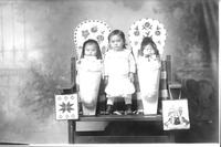 Portrait of three unidentified Native American children
