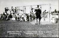 Yakima Canutt Scratching Black Jack, Garden City, Kansas