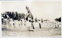 Madge Runyon on Pakus Paint Black Hills Round Up July 3-4-5 1933 Belle Fourche, S.D.