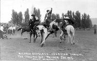 Mildred Douglass [sic.] champion cowgirl The "Round-Up" Weiser Ida. 1917
