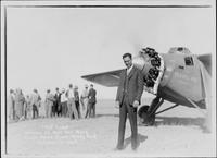 Art Gobel Winner of Dole Air Race visits home town, Rocky Ford, October 7, 1927