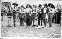 Some of the cowgirls at Johnson's rodeo, Harlingen, Texas