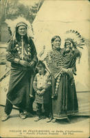 Village de Peaux-Rouges, au Jardin d'Acclimatation. 34 - Famille d'Indiens Iroquois
