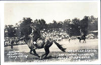 Bonnie McCarroll Fancy Riding. American Legion 3rd Annual Round-up, Sand Springs, OK. June, 2-3-4, 1922