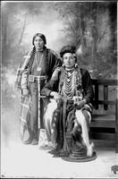 Portrait photograph of Joseph Shows-His-Gun and Effie Nesbit