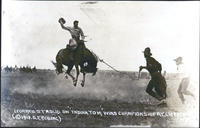 Leonard Stroud on "Indian Tom" Wins Championship at Cheyenne, Wyoming
