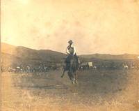 "Red" Vaughn, Champion Bronc Buster . . . Colorado Springs 1899