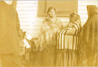 Pottwatomie Squaw waiting for annuity payment to begin, Nov. 1899