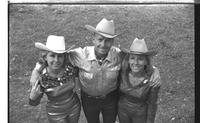 [Madonna, Junior, & Mary Eskew pose for the  November 1969 Western Outfitter article]