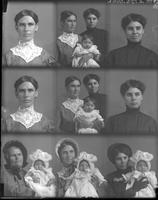 [Carte de Visite multiple portraits of Family. Grandparents, Mother, & Infant]