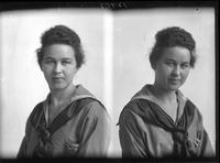 Double portrait of a young Female, Johnnie Turner, sitting