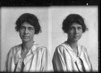 Double portrait of an adult Female, Nora Talbott , sitting