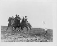 D. H. Biron making four horse headstand catch, seaon 1924