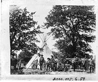 Dan Tohee's, Ioway Chief, Indian camp Stillwater, OT prior to 1889