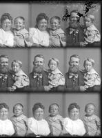 [Carte de Visite multiple portraits of Family. Mother, Father & Infant Son]